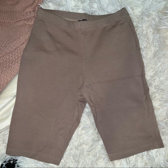 Fashion Nova Tan Biker Shorts - Picture 2 of 5